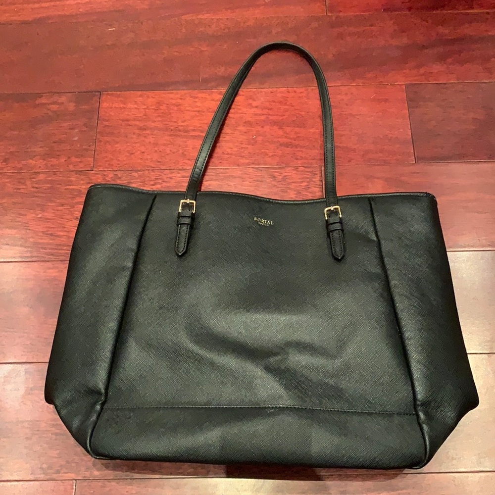Sorial black tote purse